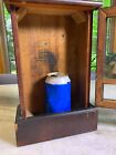 Antique Ornate Wood Wooden Glass Display Case Storage Box W Door Cloche Cabinet