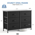 6 Drawer Dresser For Bedroom -fabric And Particle Board Material