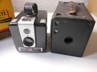 Pair Of Vintage Cameras Vintage Kodak Brownie No  2 And Hawkeye