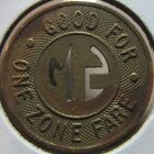 1953 Santa Monica  Ca Municipal Bus Lines Transit Token - California Calif 