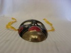 Small Black  Gold   Red Brass Painted Female Mask Wall Hanging Mardi Gras Style