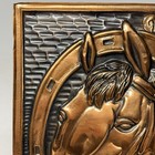 Vintage Copper Embossed Relief Plaque Lucky Horse Head With Horseshoe Uruguay 