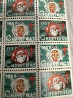 1957 Christmas Seals Full Stamp Sheet United States -santa  Child