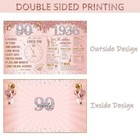 Large Rose Gold Card With Pink Bow Envelope For Women Back In 90th Birthday