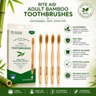 4 Pack Bamboo Toothbrushes Soft Bristles Bpa Free Biodegradable Adults