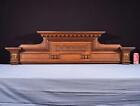 54  Wide Large Antique French Solid Oak Wood Panel crest Pediment