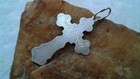 Vintage Sterling Silver Hand-engraved Orthodox Cross Crucifix  save And Protect 