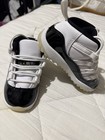 Nike Air Jordan 11 Retro High Top Toddler Sneakers Size 7c White black gold 
