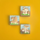 Vintage 1970   s Hand Painted Mushroom Wall Plaques
