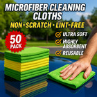 50-100pcs Microfiber Cleaning Cloth No-scratch Rag Car Polishing Detailing Towel