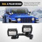 4x 4  Led Work Light Pods  mount Brackets For Jeep Wrangler Jl jlu 2018-2023 Jt