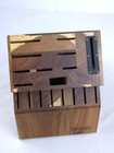 Chicago Cutlery Wooden Knife Block W  Self-sharpener  18pc Max Capacity  New 
