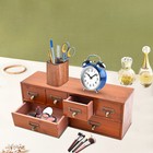 6 Drawers Desktop Dresser Wooden Storage Dressers Chests Of Drawers For Bedroom