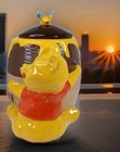 Winnie The Pooh Cookie Jar 907 With Hunny Pot   Bee On Lid Vintage 