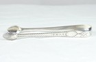 Antique Bright Cut Sterling Silver John Stoyte Sugar Tongs-dublin Ireland C1788