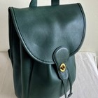 Rare Vintage Coach Classic Backpack 9943 Bottle Green Leather Daypack 90s Usa