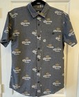 Corona Beer Men   s Shirt  Blue  Short Sleeve  Button Up  Size Small  Front Pocket