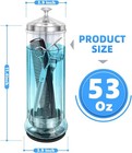 Glass Disinfectant Jar With Anti-slip Pad 53 Oz 1500ml  Barber Disinfectant Jar