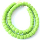  54 Ghana Handmade Recycled Glass Green Apple African Trade Beads