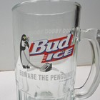 Vintage 1996 Bud Ice Anheuser-busch Beware Penguins Large 8  Glass Bar Beer Mug