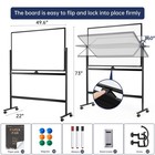 Large Dry-erase Rolling Magnetic Whiteboard - 48 X 32 Inches Dry Erase Board    