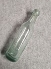 Stunning Antique 9 5  Aqua Torpedo Glass  Bottle Rounded Bottom