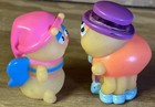 Vtg Glo Worms Glow Friends 1986 Hasbro Playskool Figure Lot Of 2 - Free Shipping