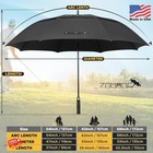 Zomake Golf Umbrella 54 Inch Windproof Double Canopy Charcoal Black Auto-open