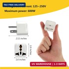 4 Pack Universal Adapter  Europe To Us Plug Travel Adapters  white 