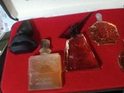 5 Piece Set Of Vintage Mini Pure Perfume Of France In Velvet Case
