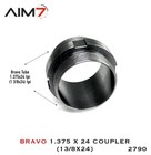Aim7 17-4 Billet Steel Bravo Hub Connector  1 3 8x24 1 375-24 Tpi  Male To Male