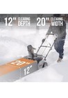 Litheli 2x20v Cordless Snow Blower  20 Inch Snow Thrower With 4 0ah Battery  Ele