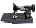 Vintage 1955 Singer Featherweight 221 Sewing Machine - Black - W  Case