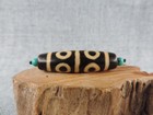 Antique 8 Eyes Tibetan Old Agate Dzi Bead Amulet  For Pendant Tibet Gzi Beads A