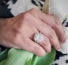 300ct Round Cut Vvs1 Moissanite Solitaie Engagement Ring 14k White Gold Plated