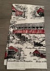 Vintage Covered Bridges Kitchen Tea Towel Linen