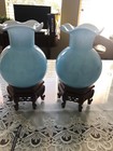 Flower Vase Set With Wood Stands