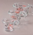 Pyrex X Snoopy Measuring Cup Tempered Glass Heat Resistant 3 Size Set
