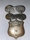 Rare Co C 2nd Iowa Volunteer Cavalry Civil War Ladder Badge   Reunion Ribbon 