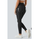 New Halara Womens M 7 8 Seamless Flow High Waisted Butt Lifting Leggings Black