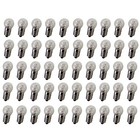 Pack Of 50 E10 12v 0 3a Dc Warm White Miniature Screw Base Bulb Light Bulbs     