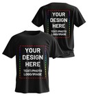 Custom T-shirt Men   s Design Your Own Front Back Print Personalized Tee