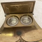 Bronze Antique Double Inkwell Art Nouveau   Box 101