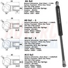 Universal Gas Strut Heavy Lid Support 150mm - 1000mm 100n - 2000n With Ball Head