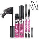 4d Silk Fiber Mascara   Eyeliner Set Waterproof Long Lasting  Black  Exp 11 26