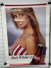 Sexy 1980   s Red White   Bud Budweiser Girls Vintage Beer Poster 28 X 20 Memories