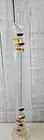 Tall 24in Galileo Thermometer Colored Glass Spheres Handmade Germany Vintage