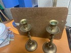 Vintage Brass Antique Vintage Brass Twisted Candle Holders Pair -8 3 4   
