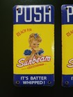 Sunbeam Bread General Grocery Store Push Pull Door Metal Signs 6x3 Inches