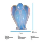 Small Opal Angel Figurine Statue Charms Stone Crystal Carved Guardian Angel 15pc
